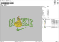 Nike Belle Embroidery File 6 sizes