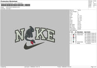 Nike Black Dragon Embroidery File 6 sizes