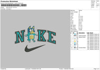 Nike Bluey V4 Embroidery File 6 sizes