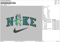 Nike Bluey V4 Embroidery File 6 sizes