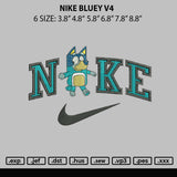 Nike Bluey V4 Embroidery File 6 sizes