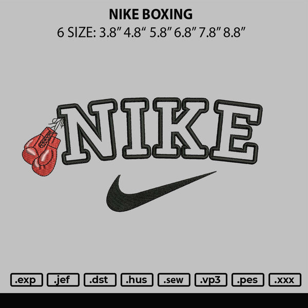 Nike Boxing Embroidery File 6 sizes