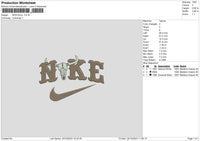 Nike Bull 02 Embroidery File 6 sizes