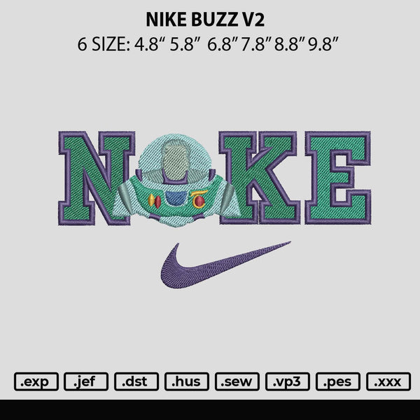 Nike Buzz V2 Embroidery File 6 sizes