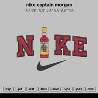 nike captain morgan Embroidery