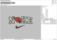 Nike Cardinal Embroidery File 6 sizes