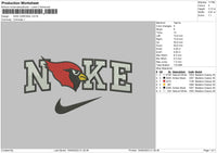 Nike Cardinal Embroidery File 6 sizes