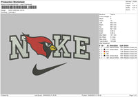 Nike Cardinal Embroidery File 6 sizes