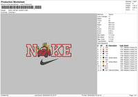 Nike Car Mc Chibi Embroidery File 6 sizes