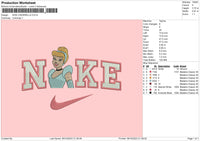 Nike Cinderella Embroidery File 6 sizes