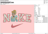 Nike Cinderella Embroidery File 6 sizes