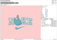 Nike Cinderella V2 Embroidery File 6 sizes