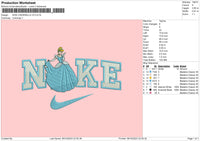 Nike Cinderella V2 Embroidery File 6 sizes