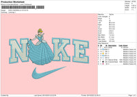 Nike Cinderella V2 Embroidery File 6 sizes