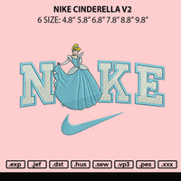 Nike Cinderella V2 Embroidery File 6 sizes