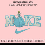 Nike Cinderella V2 Embroidery File 6 sizes