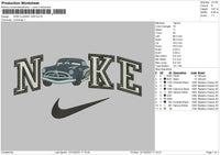 Nike Classic Car Emboidery File 6 sizes