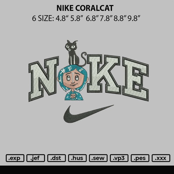 Nike Coralcat Embroidery File 6 sizes