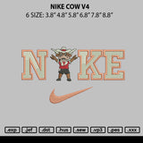 Nike Cow V4 Embroidery File 6 sizes