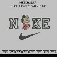 Nike Cruella D Embroidery File 6 sizes