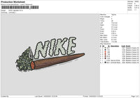 Nike Cigarette Embroiery File 6 sizes