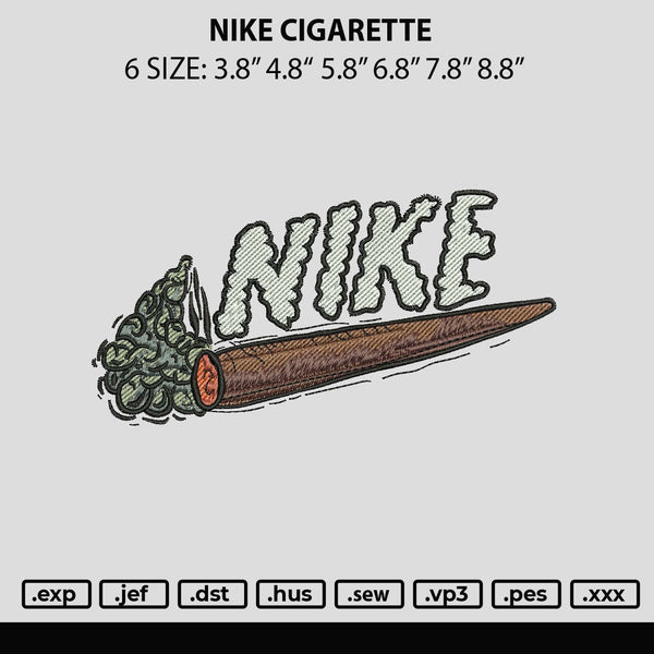 Nike Cigarette Embroiery File 6 sizes