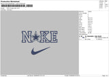 Nike Cowboys Star Embroidery File 6 sizes