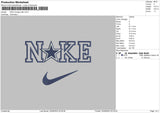 Nike Cowboys Star Embroidery File 6 sizes