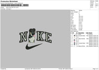 Nike Dog 0811 Embroidery File 6 sizes