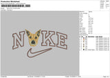 Nike Dog 1510 Embroidery File 6 Sizes