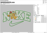 Nike Dragon Koopa Embroidery File 6 sizes