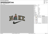 Nike Strange Embroidery File 6 sizes