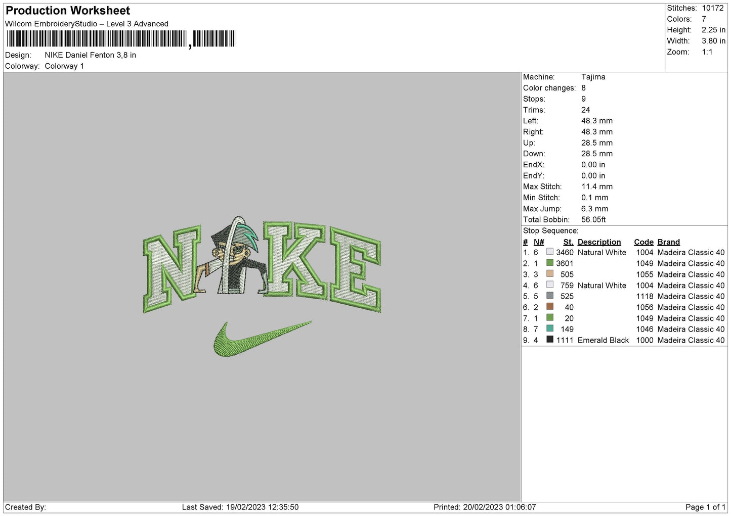 Nike Daniel P Embroidery File 6 sizes – embrostudio