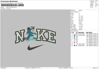 Nike Eeyore 2108 Embroidery File 6 sizes