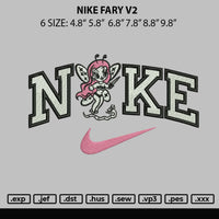 Nike Fairy V2 Embroidery File 6 sizes