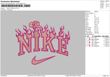 Nike Flame Hat Embroidery File 6 sizes