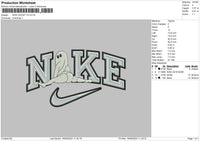 Nike Ghost V3 Embroidery File 6 sizes