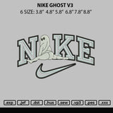 Nike Ghost V3 Embroidery File 6 sizes