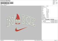 Nike Gnome Embroidery File 6 sizes