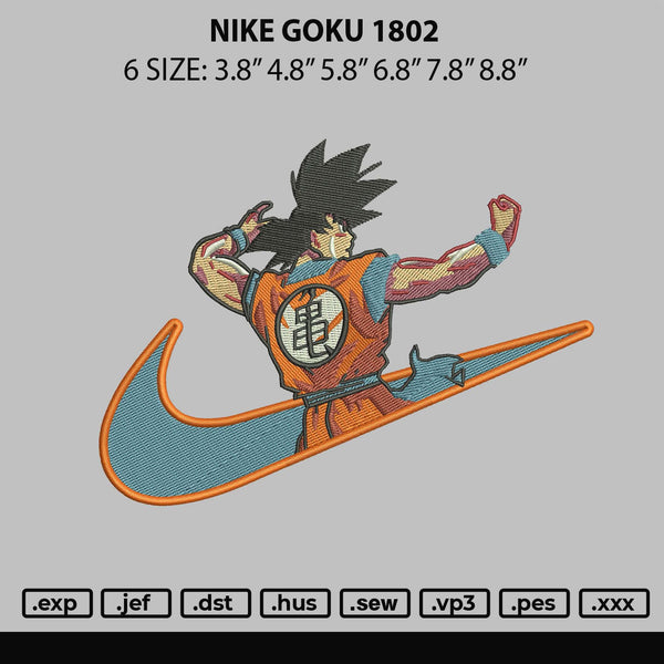 Nike Goku 1802 Embroidery File 6 sizes