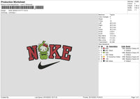 Nike Grinch Cat Embroidery File 6 sizes