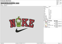 Nike Grinch Cat Embroidery File 6 sizes