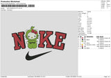 Nike Grinch Cat Embroidery File 6 sizes