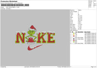 Nike Grinchmas V1 Embroidery File 6 sizes