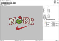 Nike Grinch v4A Embroidery File 6 sizes