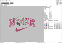 Nike Gwen Chibi Embroidery File 6 sizes