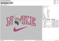 Nike Gwen Chibi Embroidery File 6 sizes