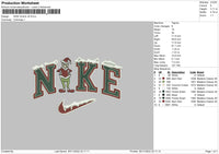 Nike Grinch V6B Embroidery File 6 sizes