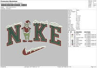 Nike Grinch V6B Embroidery File 6 sizes