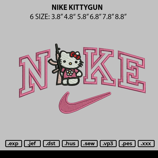 Nike Kittygun Embroidery File 6 sizes